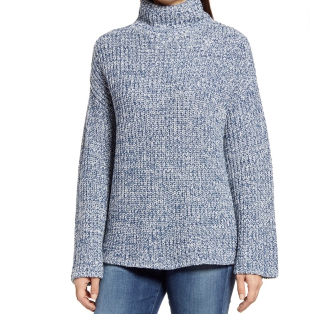 CASLON Shaker Mock Neck Sweater